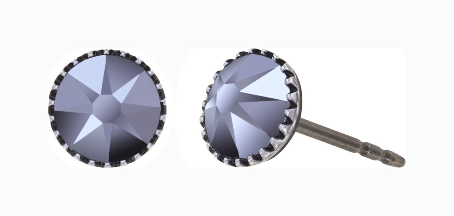 Konplott Ohrringe "Black Jack" Black / chrome