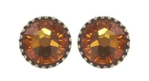 Konplott Ohrringe "Black Jack" Gelb (orangebraun)