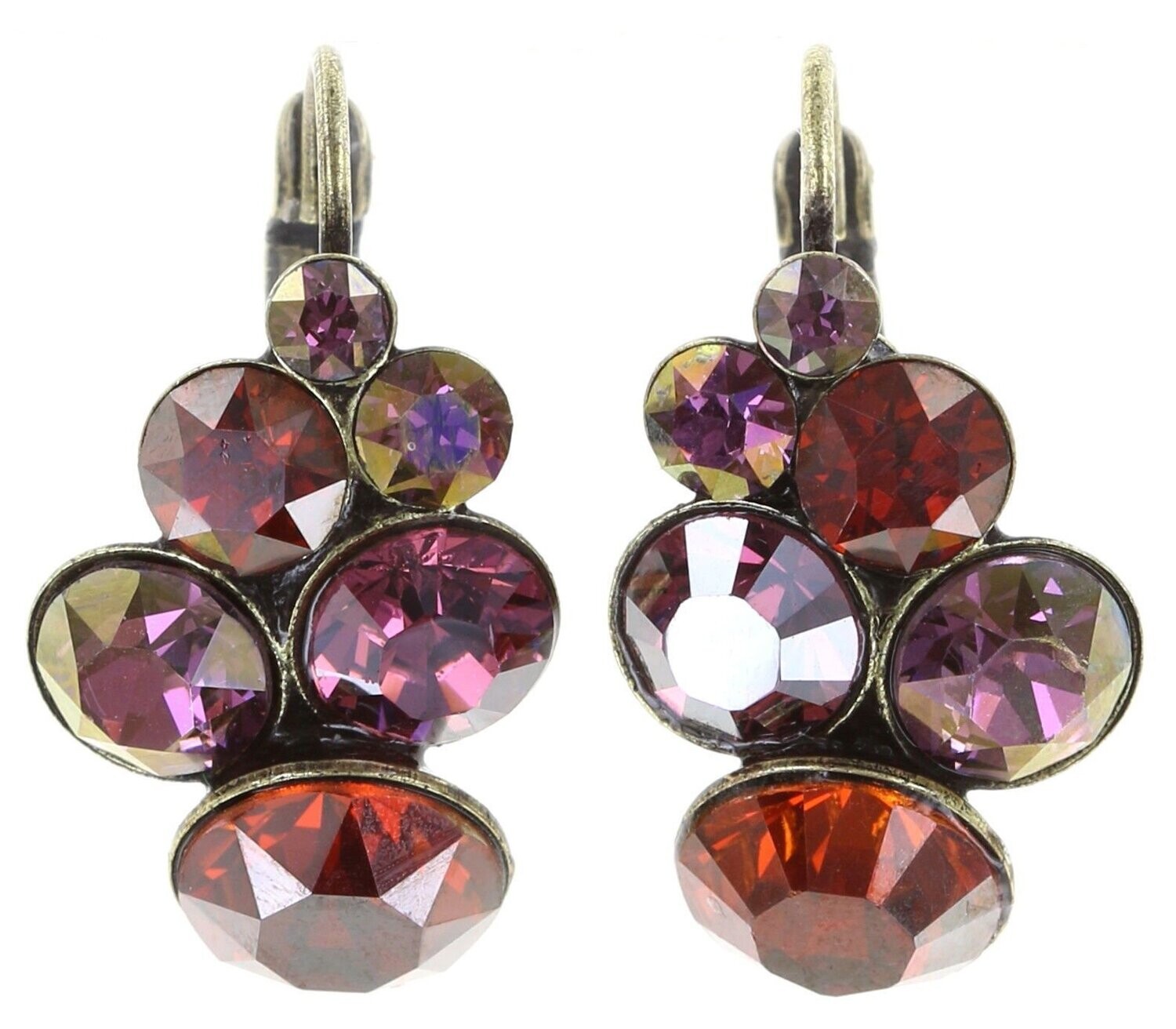 Konplott Ohrringe "Petit Glamour" rot/rose/lila
