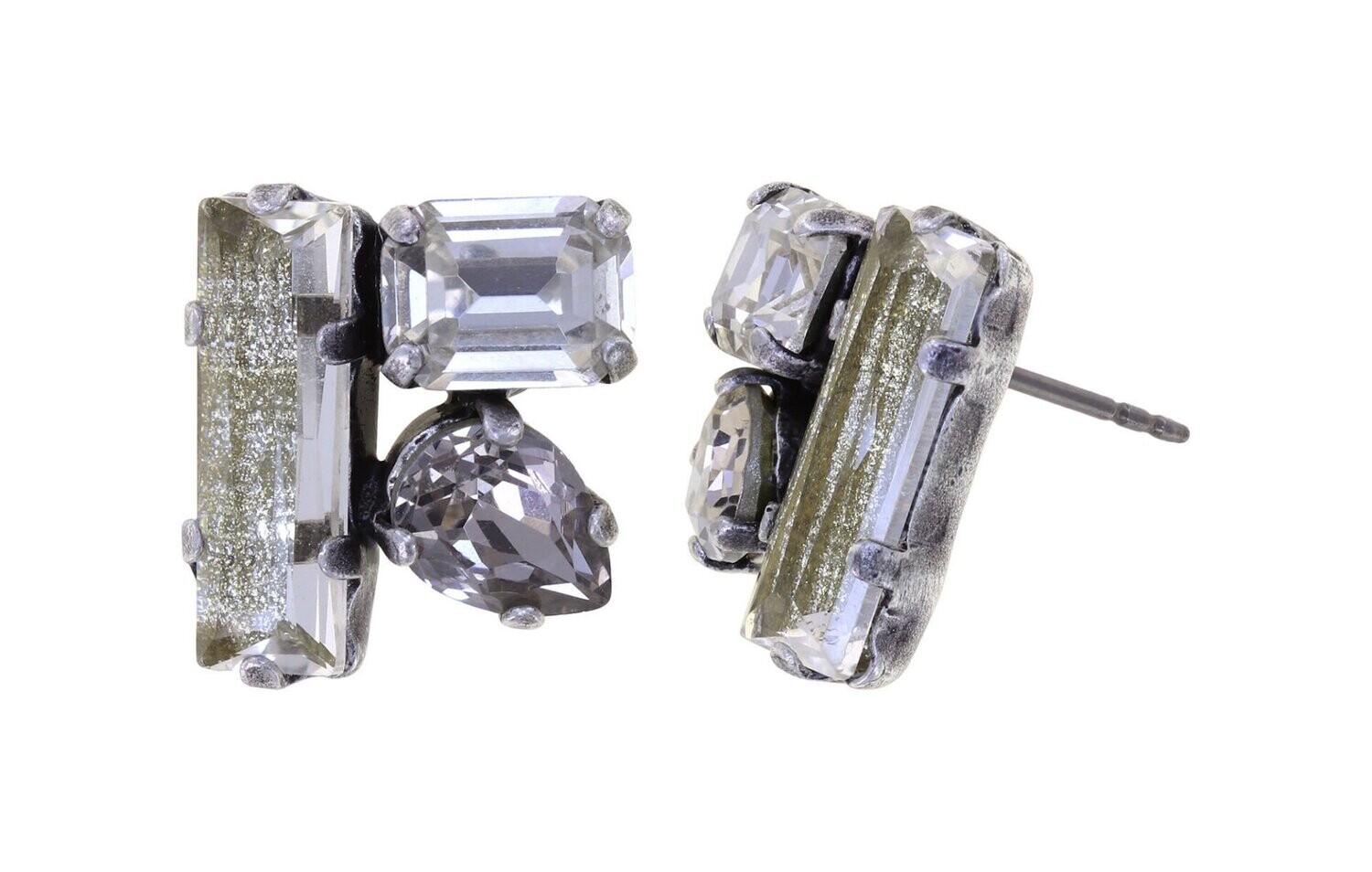 Konplott Ohrringe "Gems Riot" Weiß, Beige / Moon Crystal