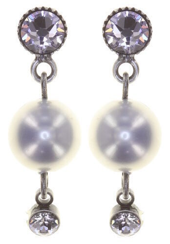 Konplott Ohrringe "Pearl Shadow" Grau, Silber
