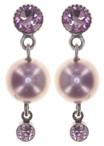 Konplott Ohrringe "Pearl Shadow" Rosa, Rose, Silber