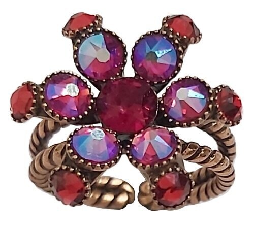 Konplott Ring "Lost Garden" Rot, Rosa, Lila, Rose