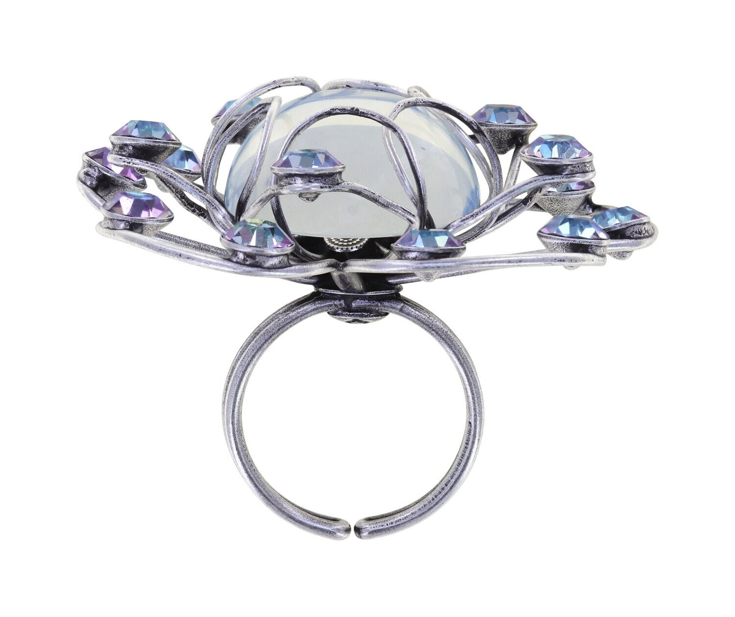 ​Konplott Ring "Verlorene Unschuld am Gartenzaun" weiß/blau