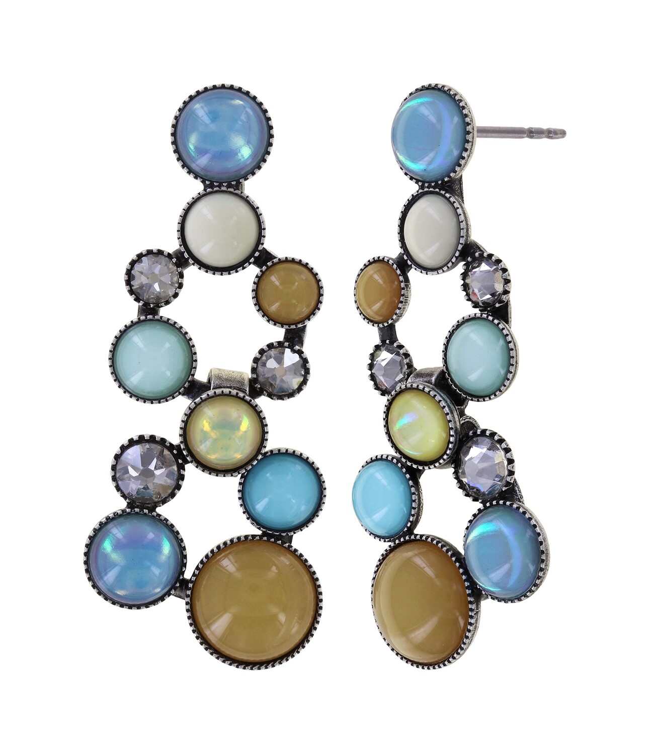 Konplott Ohrringe "Shopping Drops" Blau, Braun