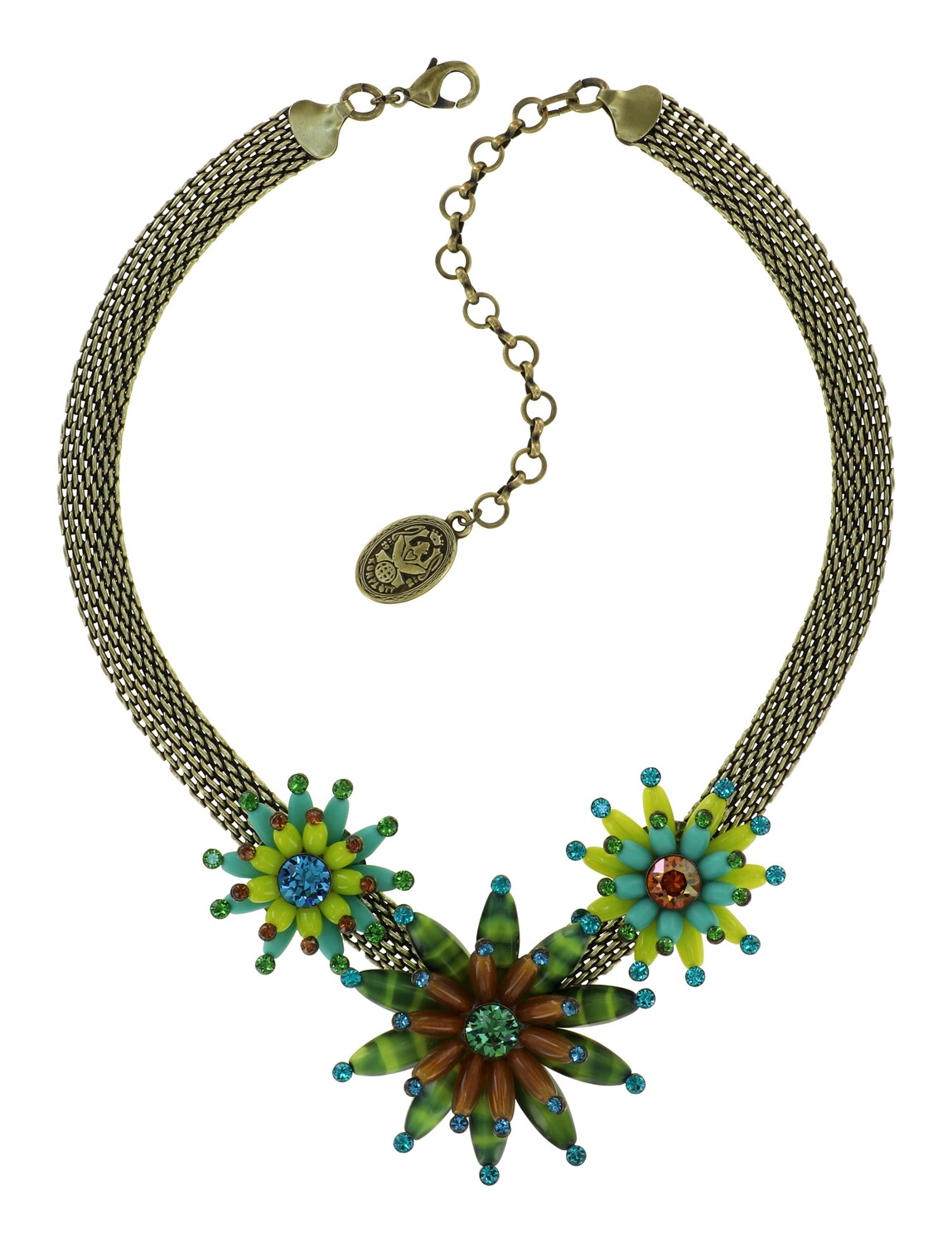 ​Konplott Kette  "Daisy Riot" green multi