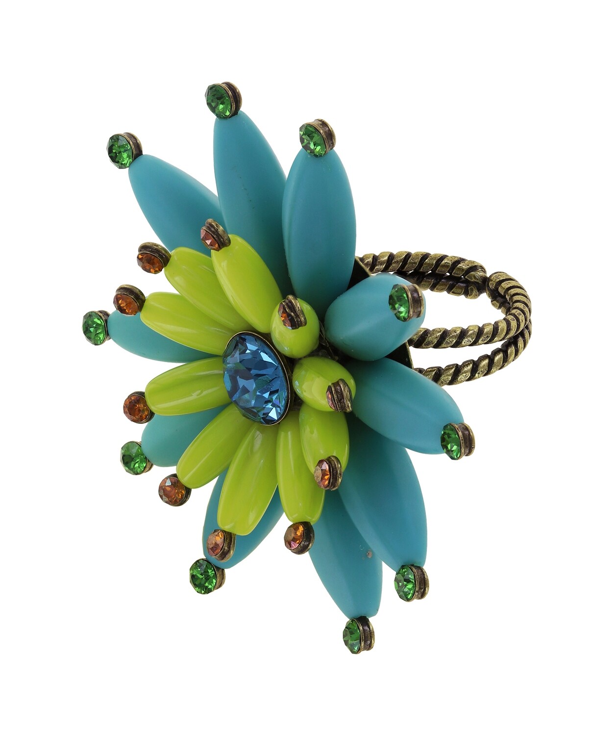 ​Konplott Ring "Daisy Riot" zu green