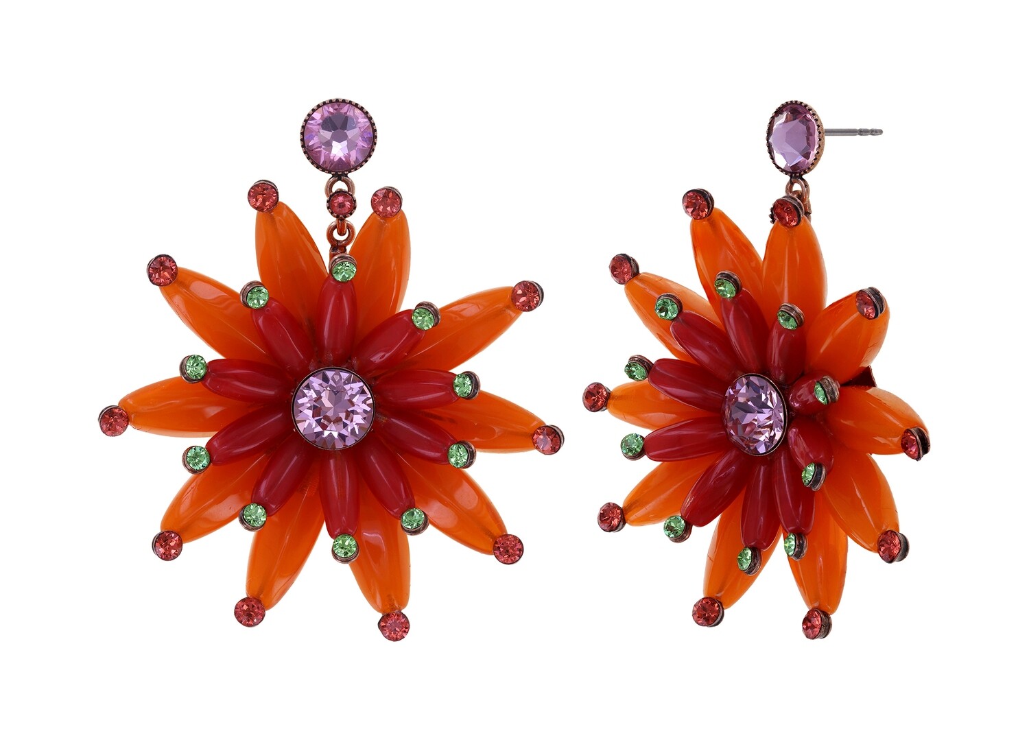 ​Konplott Ohrringe "Daisy Riot" zu muti orange