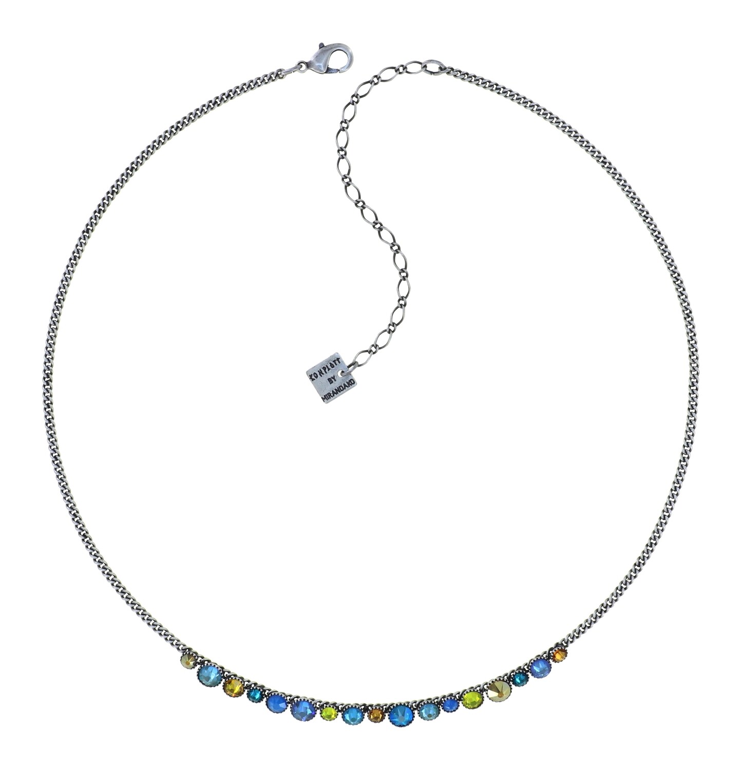 Konplott Kette "Water Cascade" Blau, Gelb, Braun