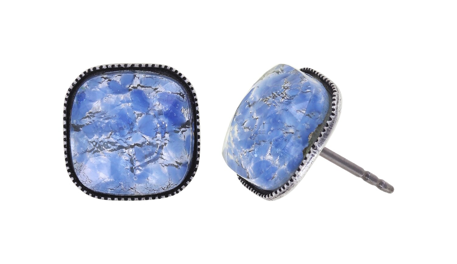 Konplott Ohrstecker "Tea with Taylor" blau/ lila