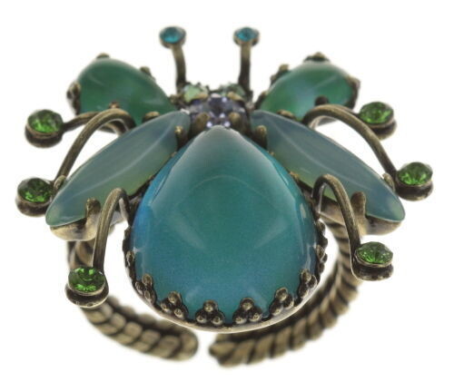 Konplott Ring "Flower Zumzum" grün/blau