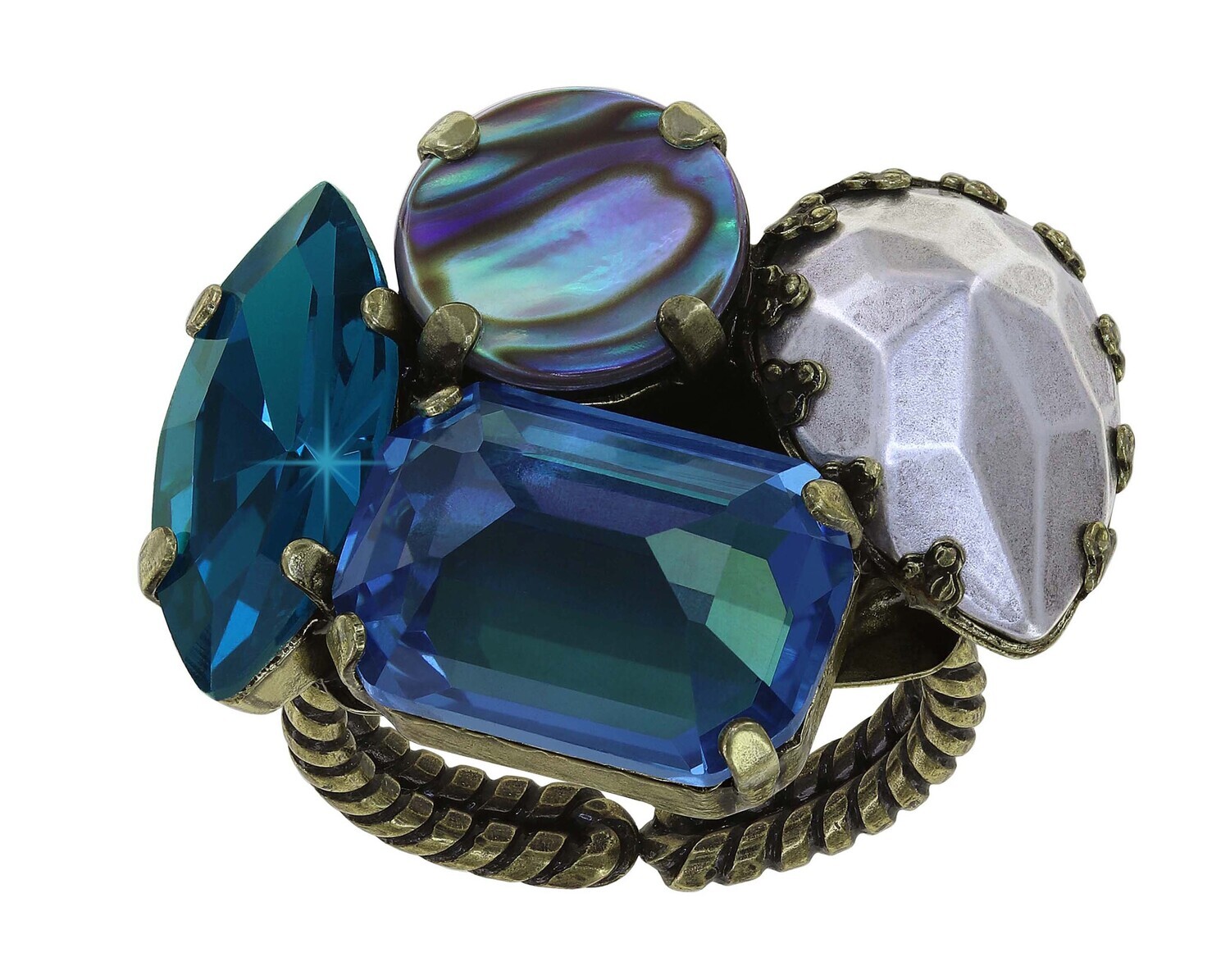 Konplott Ring "Sea Breeze" blau/grün