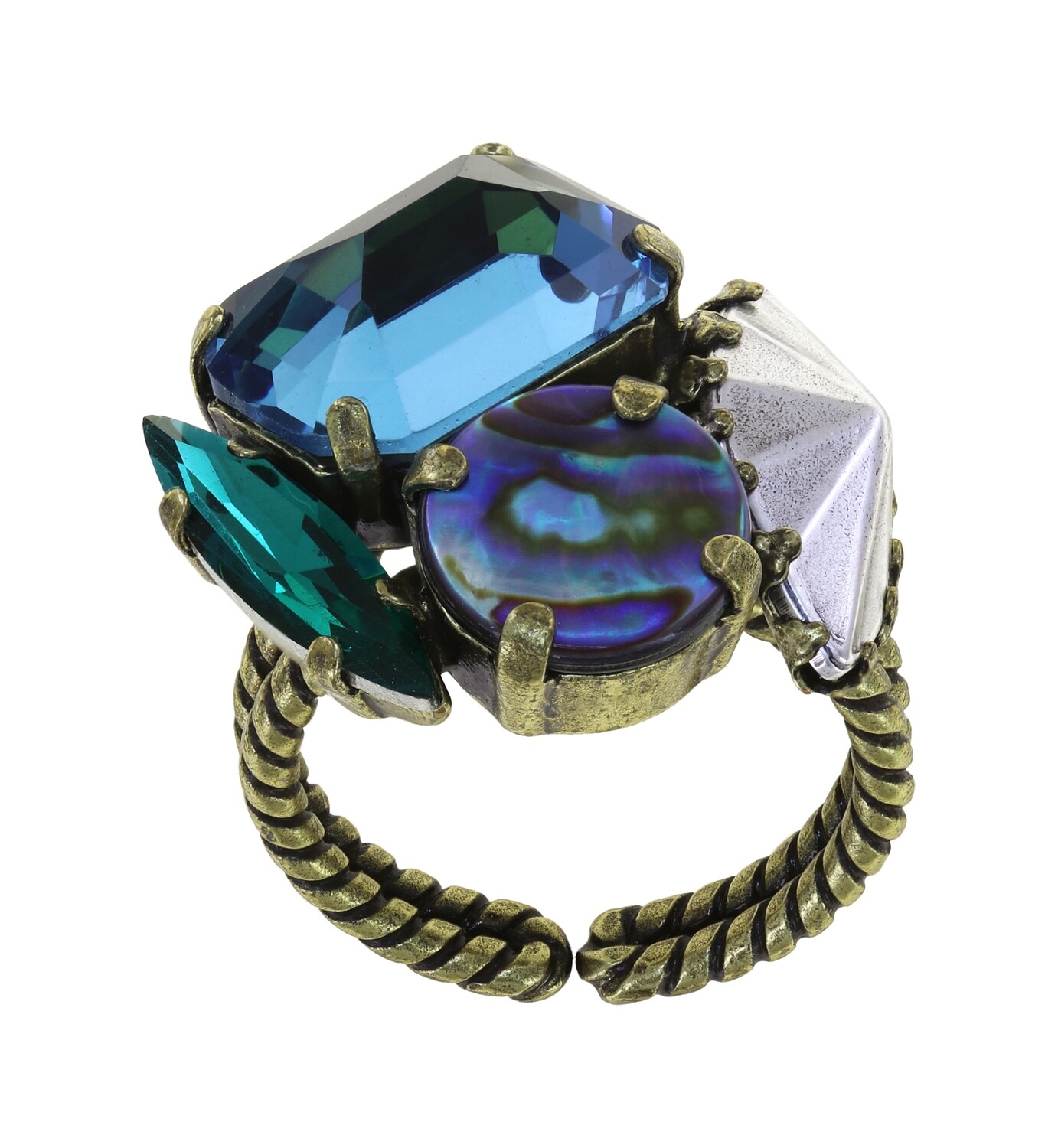 Konplott Ring "Sea Breeze" blau/grün