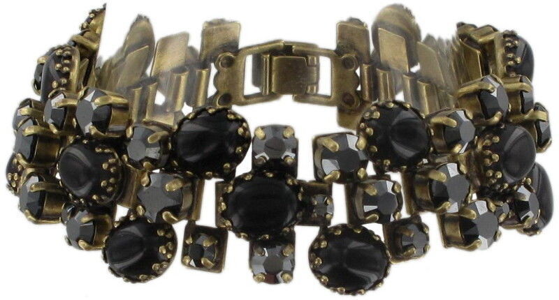 Konplott Armband "Orchid Hybrid" schwarz/messing