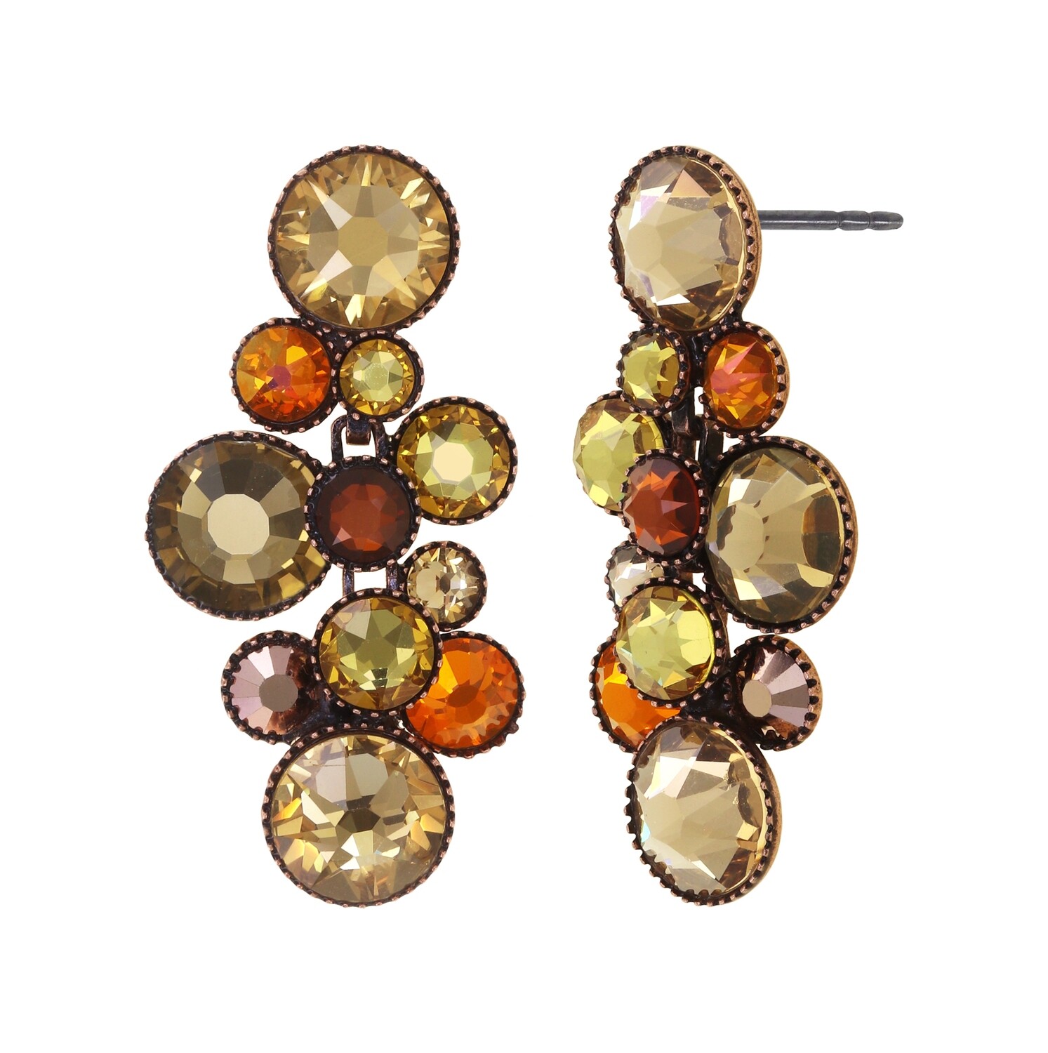 Konplott Ohrringe "Water Cascade" Braun, Orange