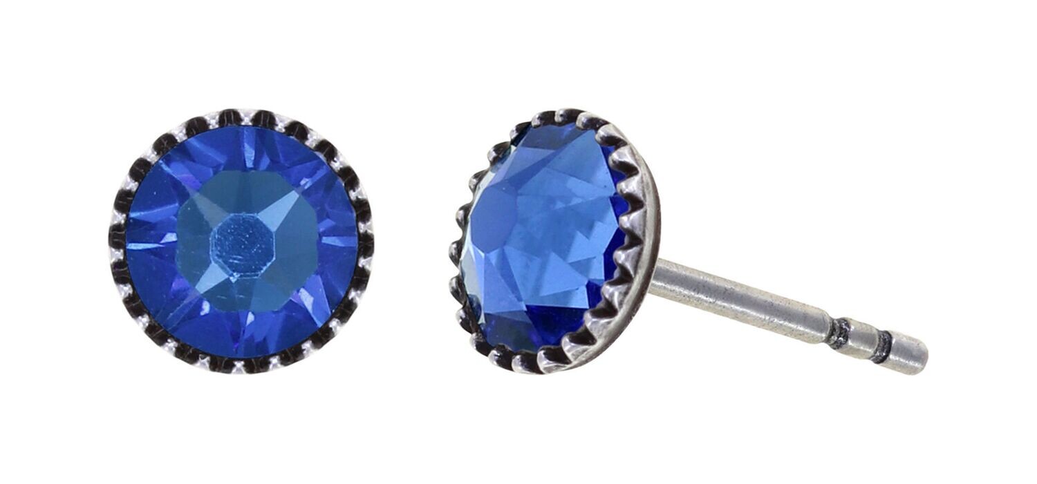Konplott Ohrringe "Black Jack" blue saphire