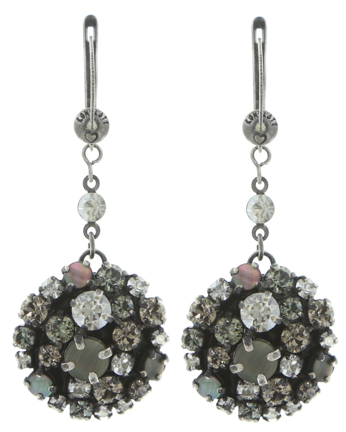 Konplott Ohrringe "Ballroom" grau