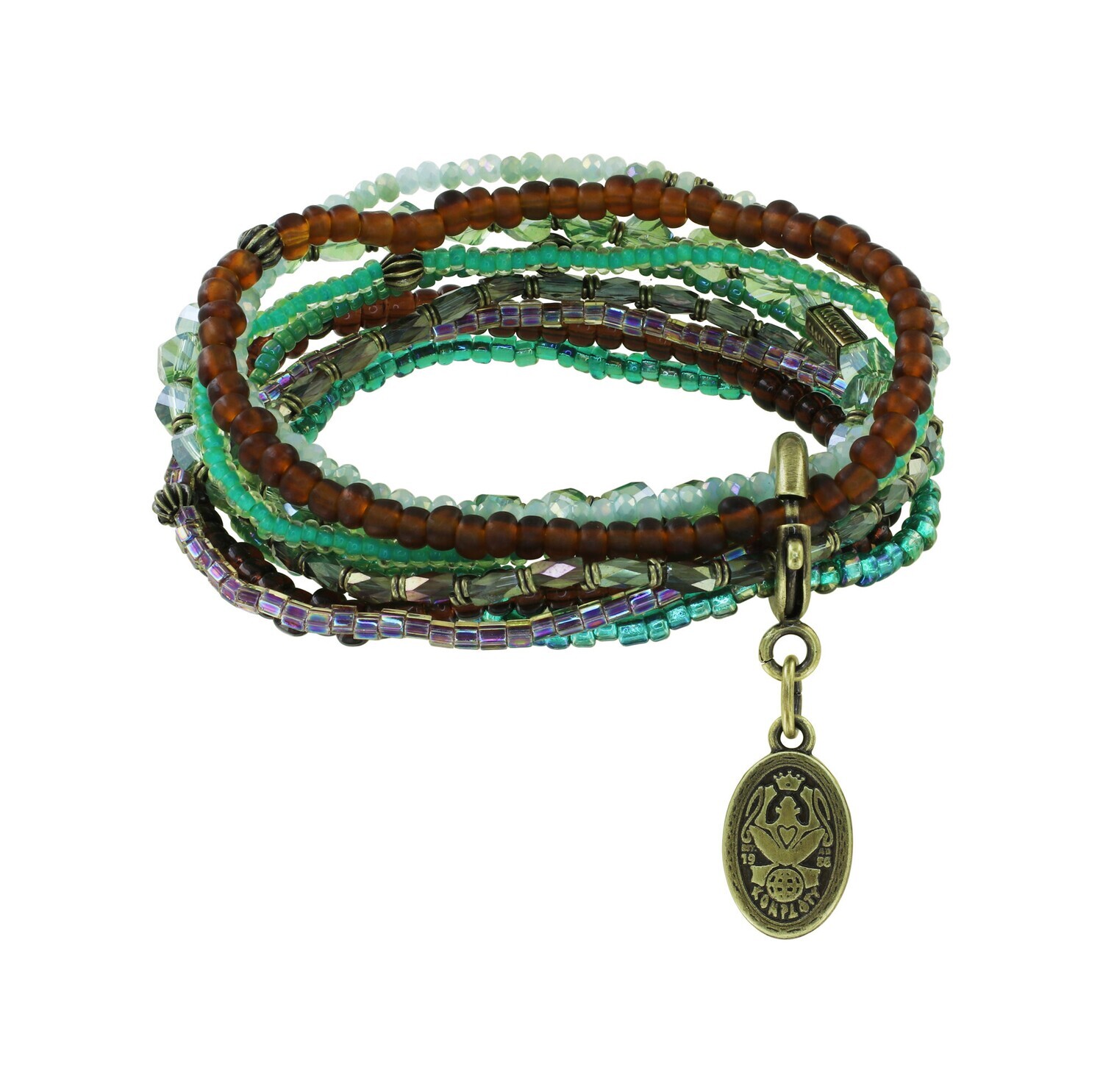 Konplott Armband "Petit Glamour d'Afrique" grün/braun