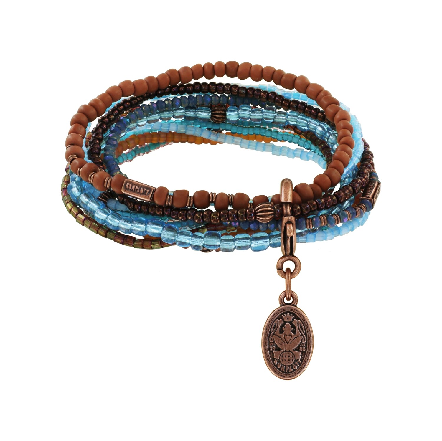 Konplott Armband "Petit Glamour d'Afrique" blau/braun