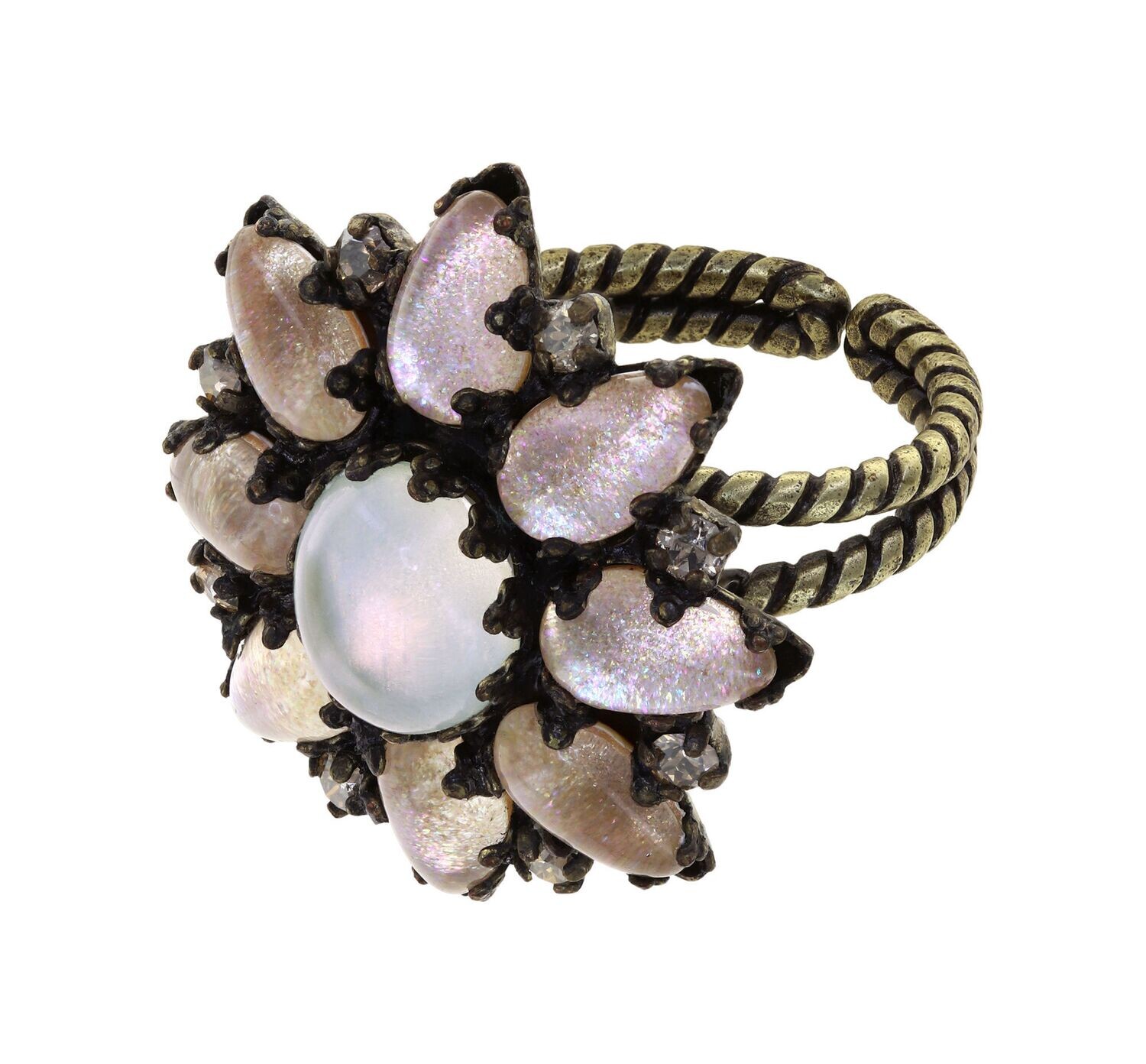 Konplott Ring " Mary Queen of Scots" beige