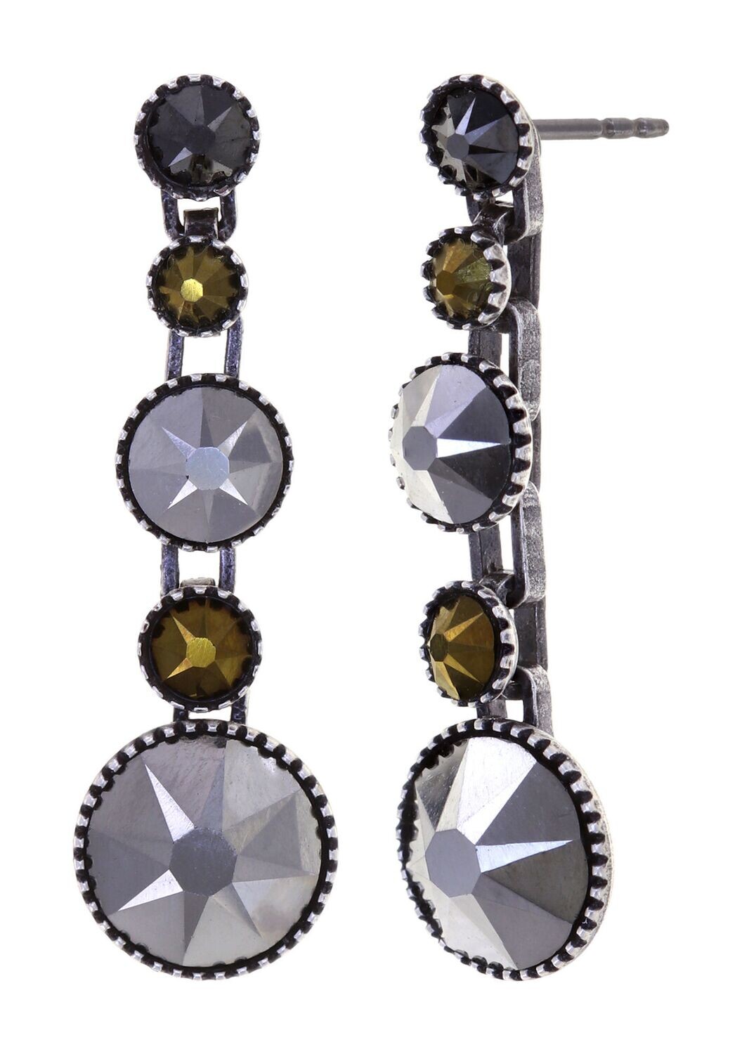 Konplott Ohrringe "Water Cascade" braun/schwarz