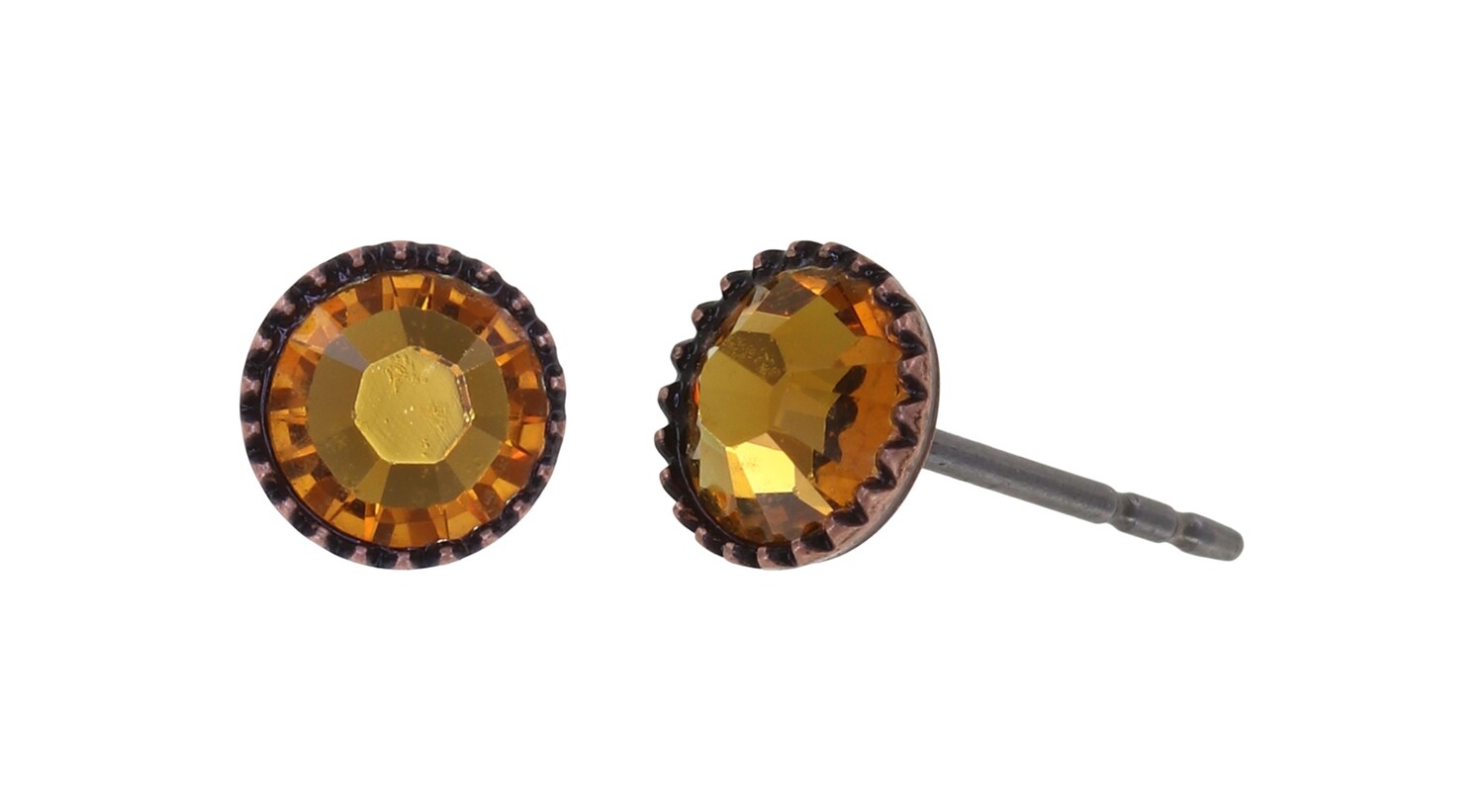Konplott Ohrringe "Black Jack" Orange, Gelb,  verspiegelt