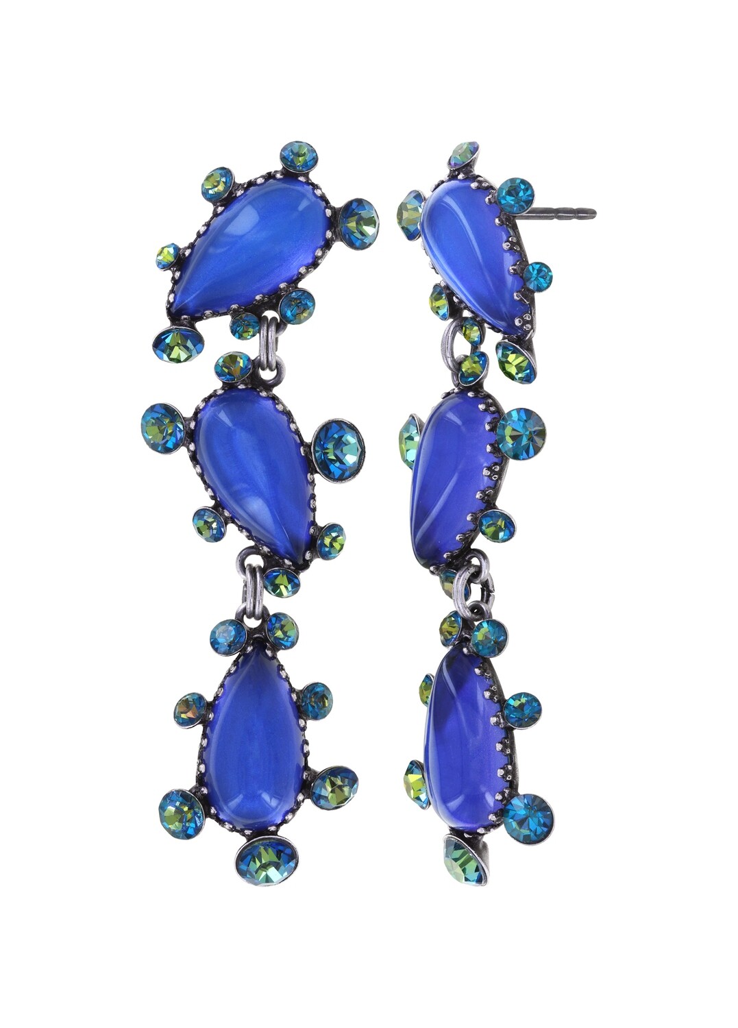 Konplott Ohrstecker baumelnd "Gorgeous" blau