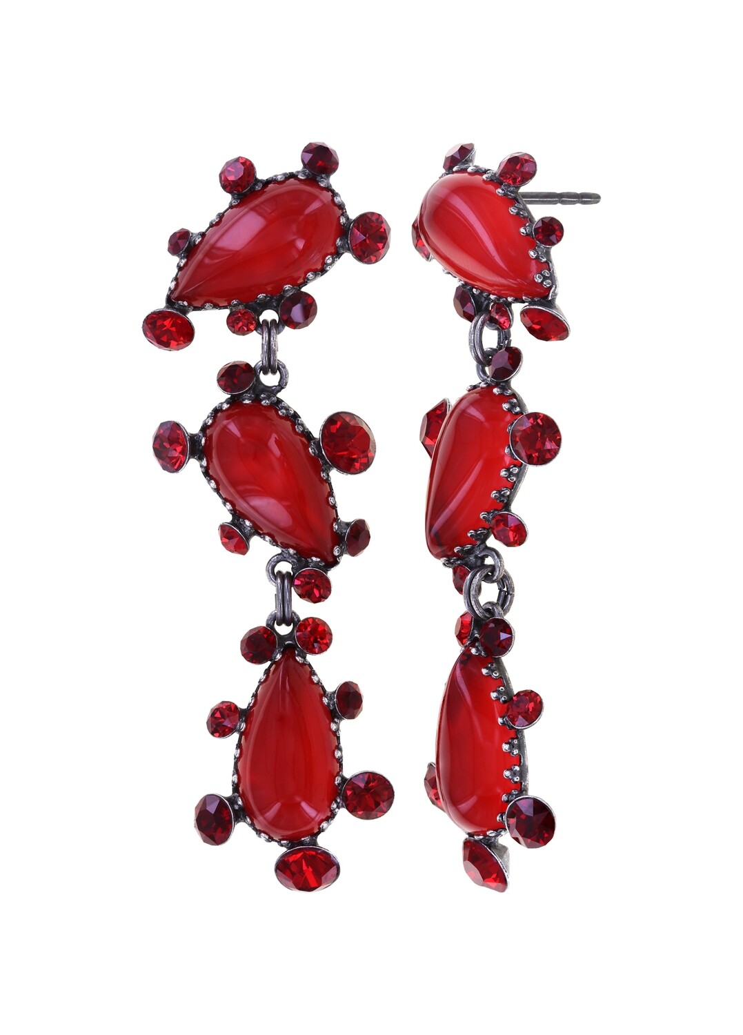 Konplott Ohrstecker baumelnd "Gorgeous" rot
