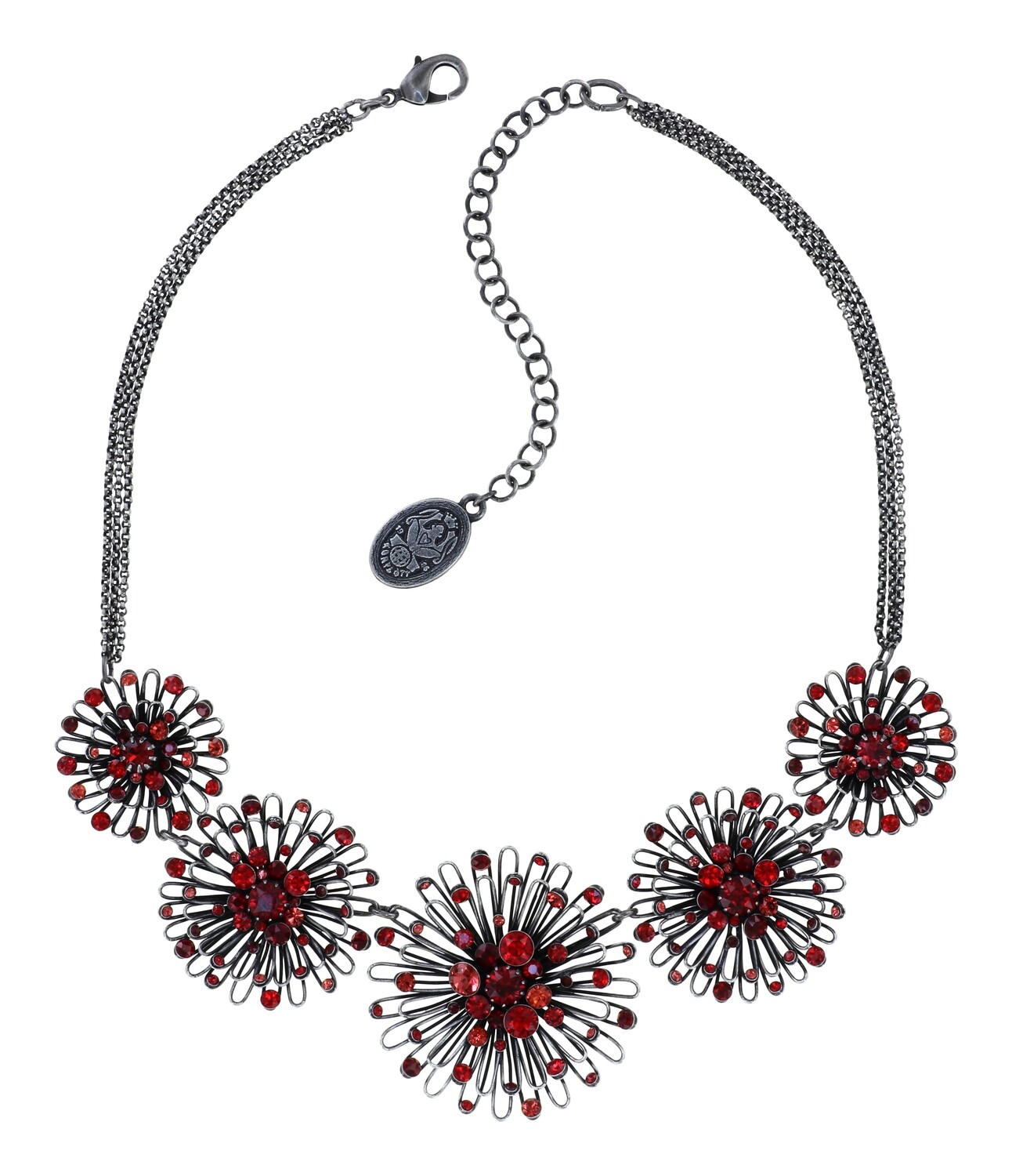 Konplott Kette "Distel" rot / koralle