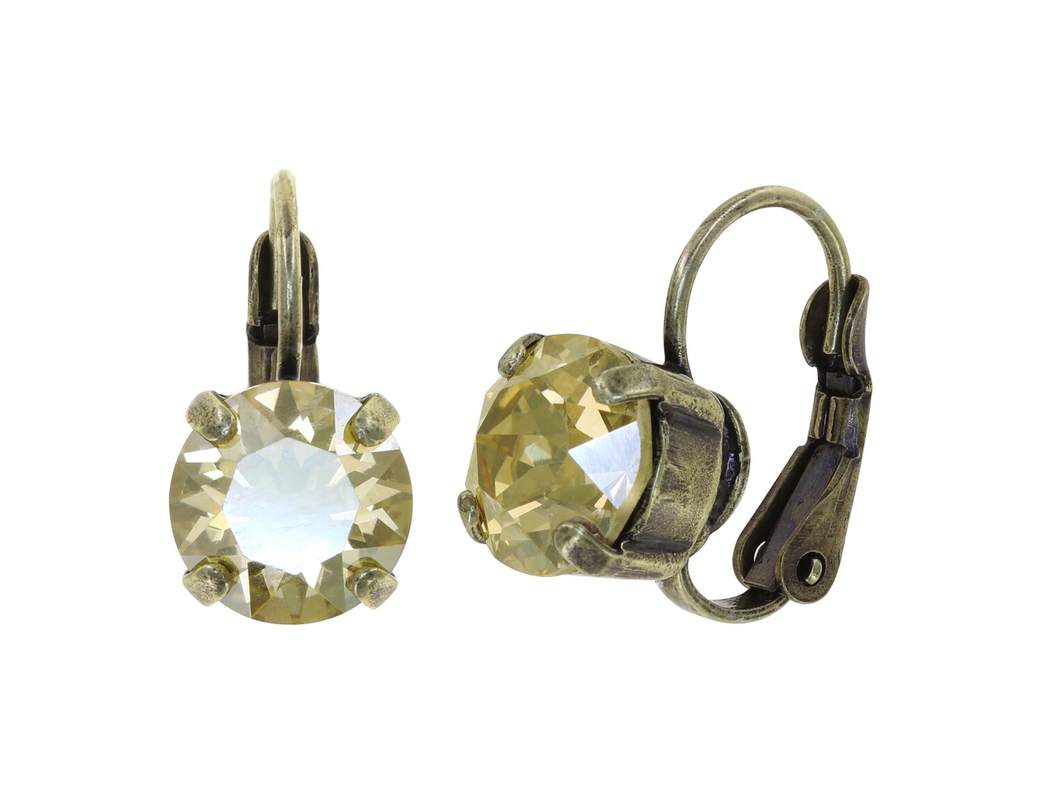 Konplott Ohrhänger "Black Jack" Beige crystal, gold schattiert