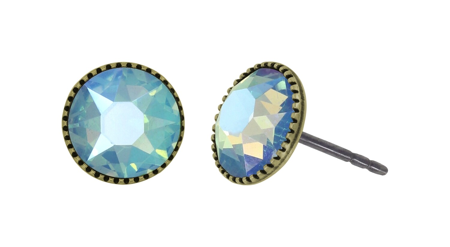 Konplott Ohrstecker "Black Jack" green peridot shimmer