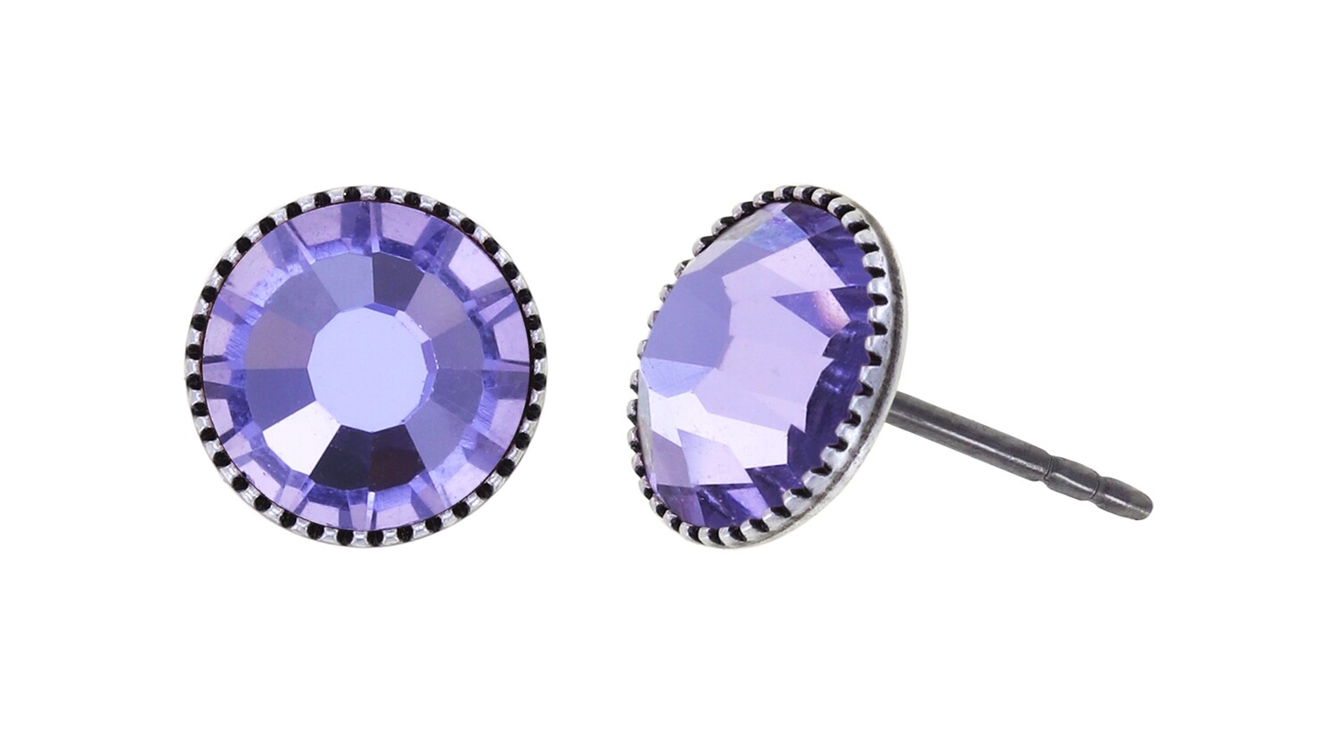 Konplott Ohrstecker "Black Jack" lila violet