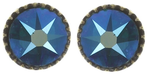 Konplott Ohrstecker "Black Jack" blue zircon shimmer