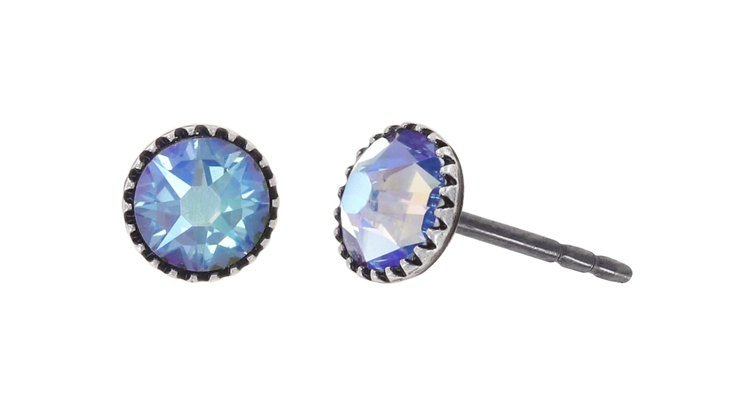 Konplott Ohrstecker "Black Jack" blue sapphire shimmer