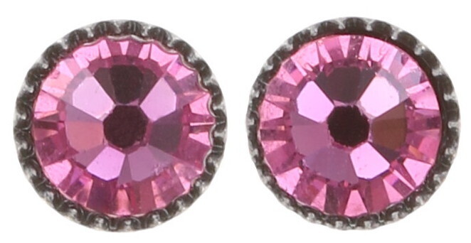 Konplott Ohrstecker "Black Jack" pink rose