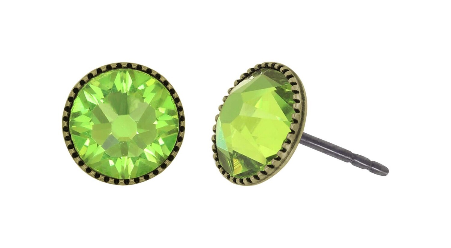 Konplott Ohrstecker "Black Jack" green citrus