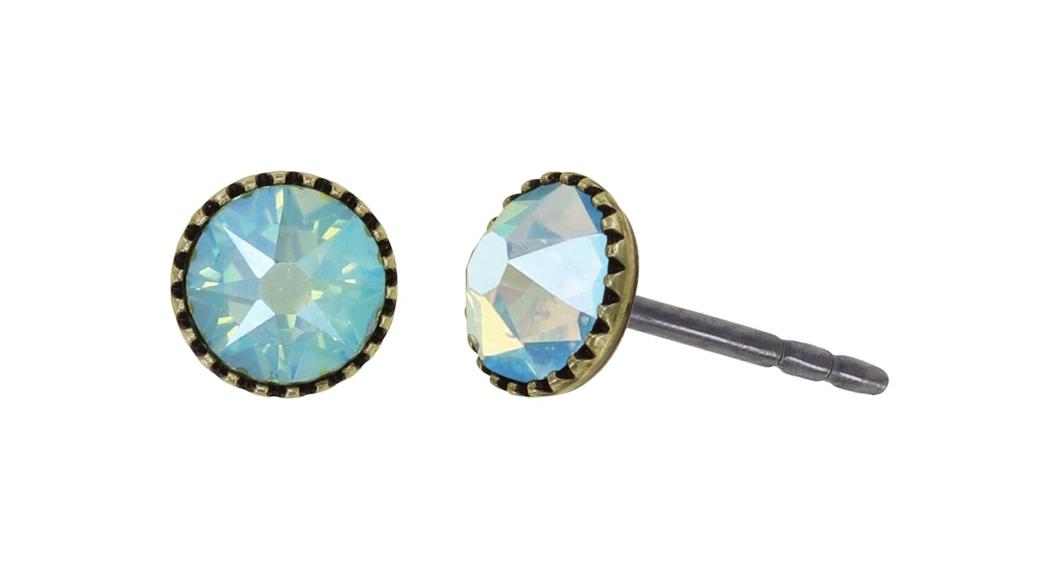 Konplott Ohrstecker "Black Jack" green peridot shimmer