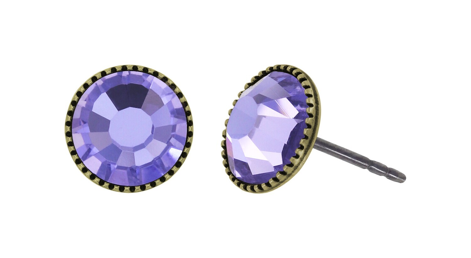 Konplott Ohrstecker "Black Jack" lila violet