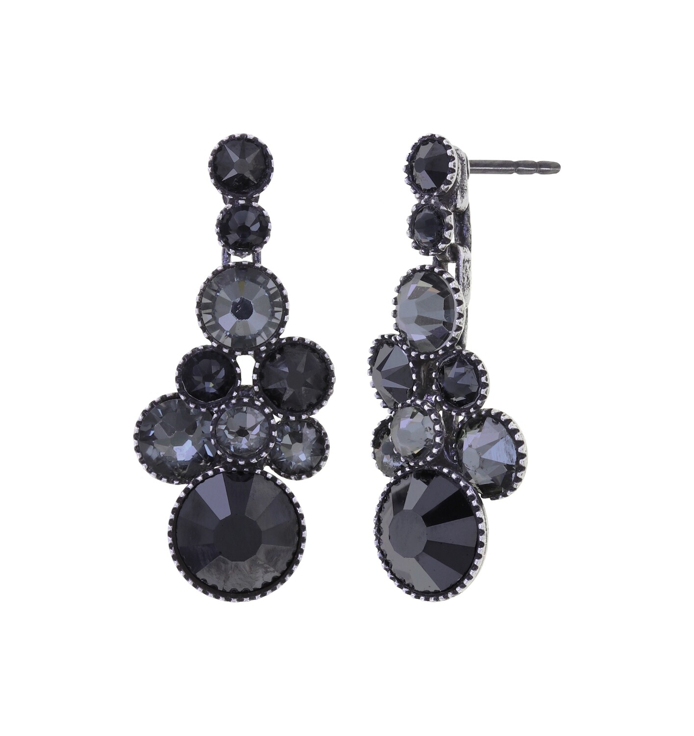 Konplott Ohrstecker baumelnd "Water Cascade" black