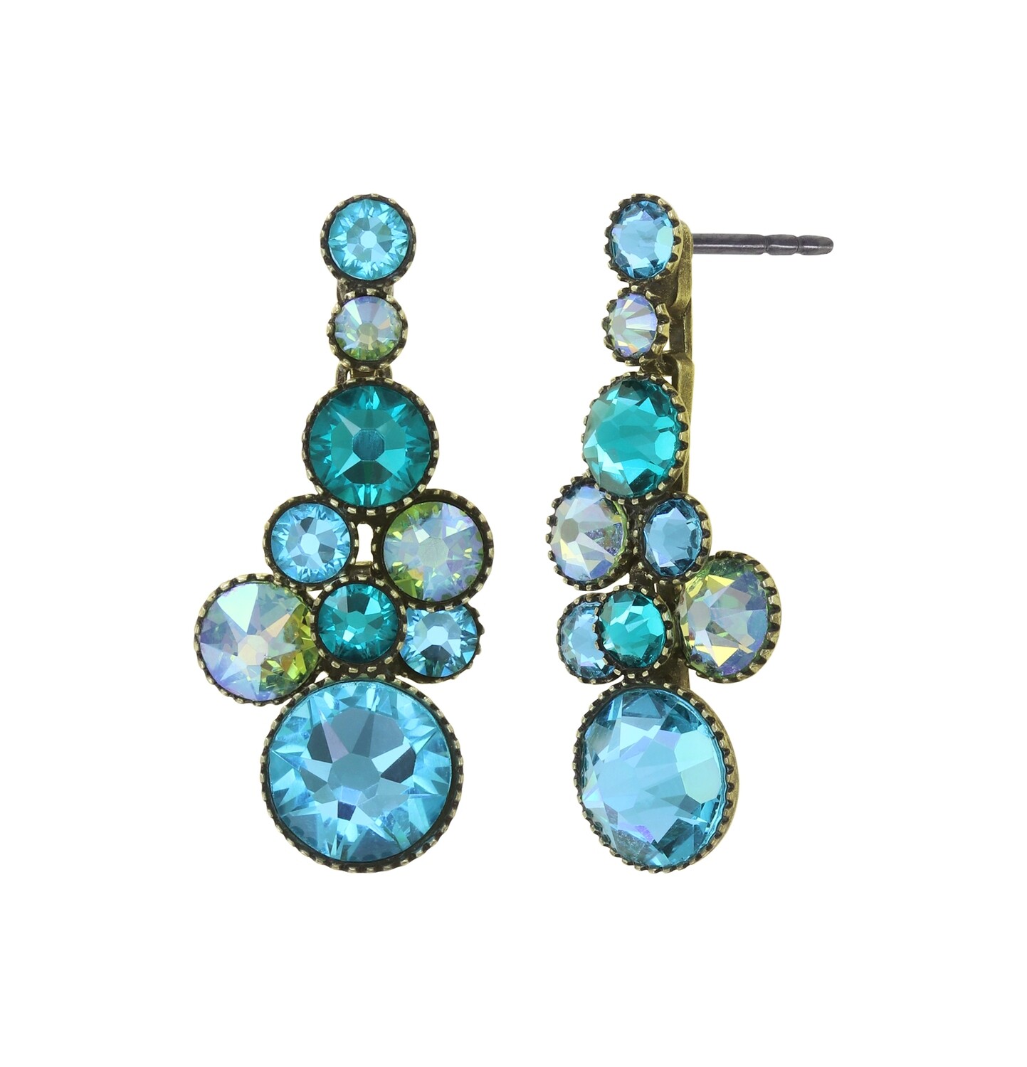 Konplott Ohrstecker baumelnd "Water Cascade" blue