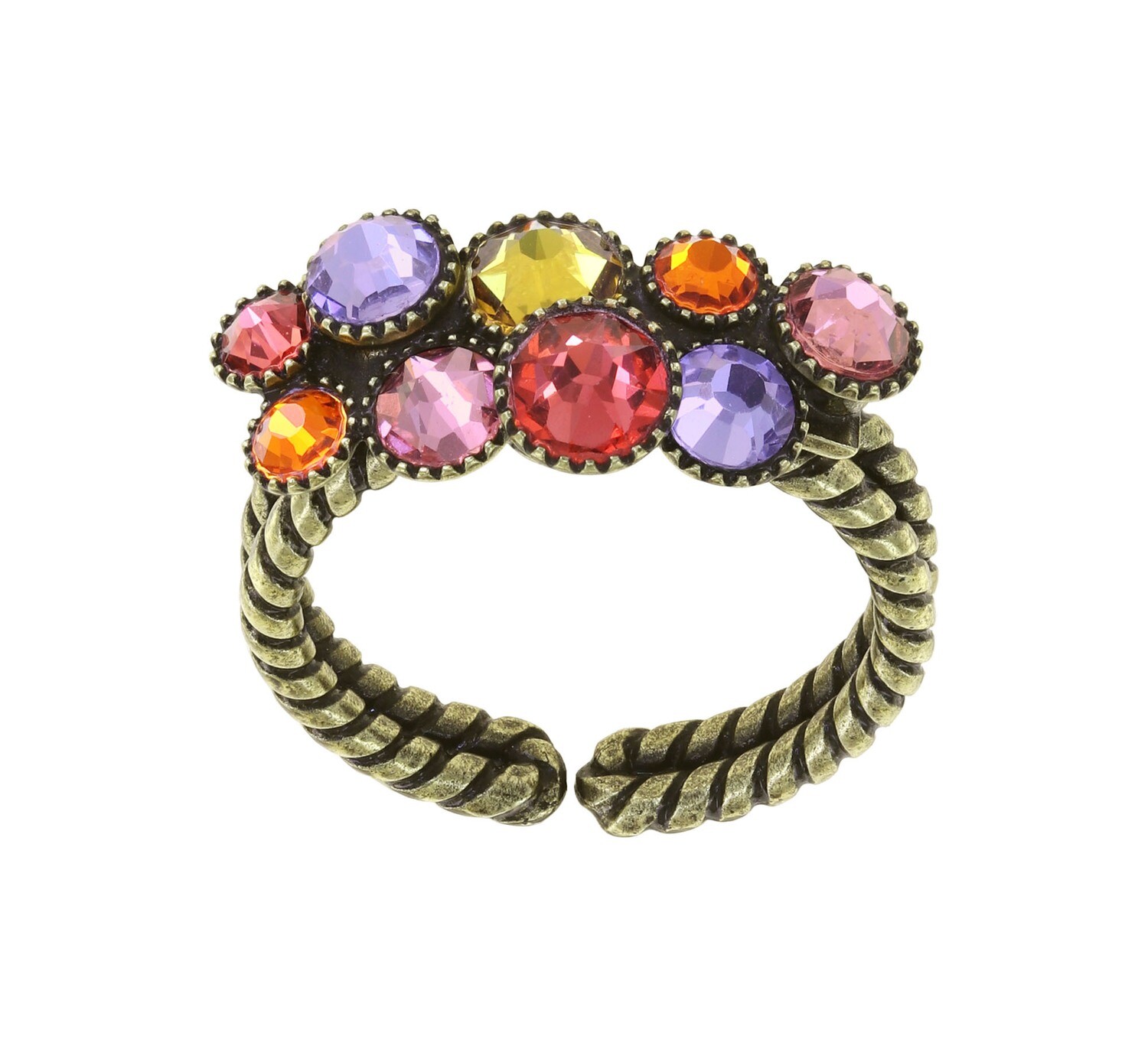 Konplott Ring "Water Cascade" orange/lila