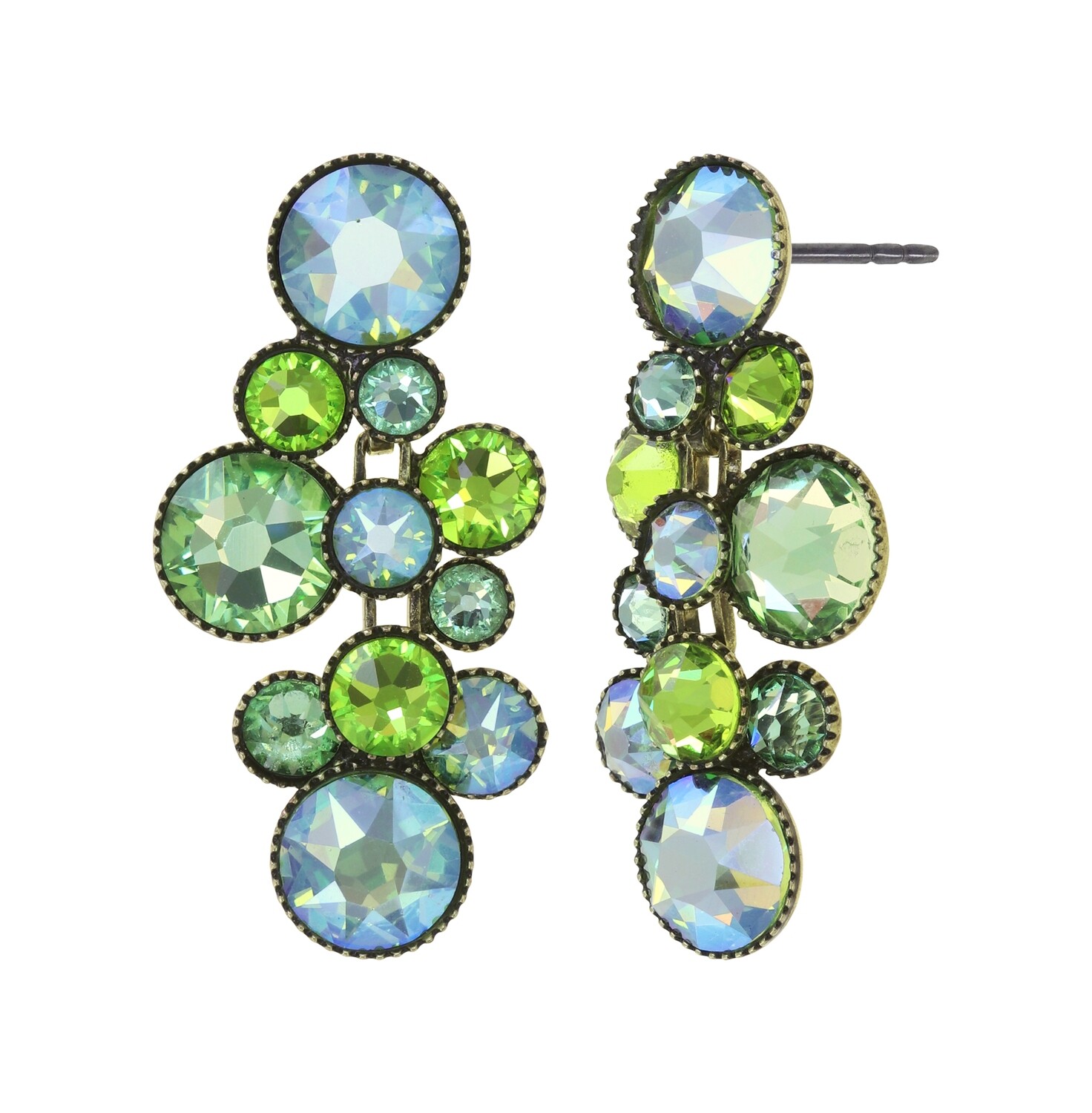 Konplott Ohrstecker baumelnd "Water Cascade" green