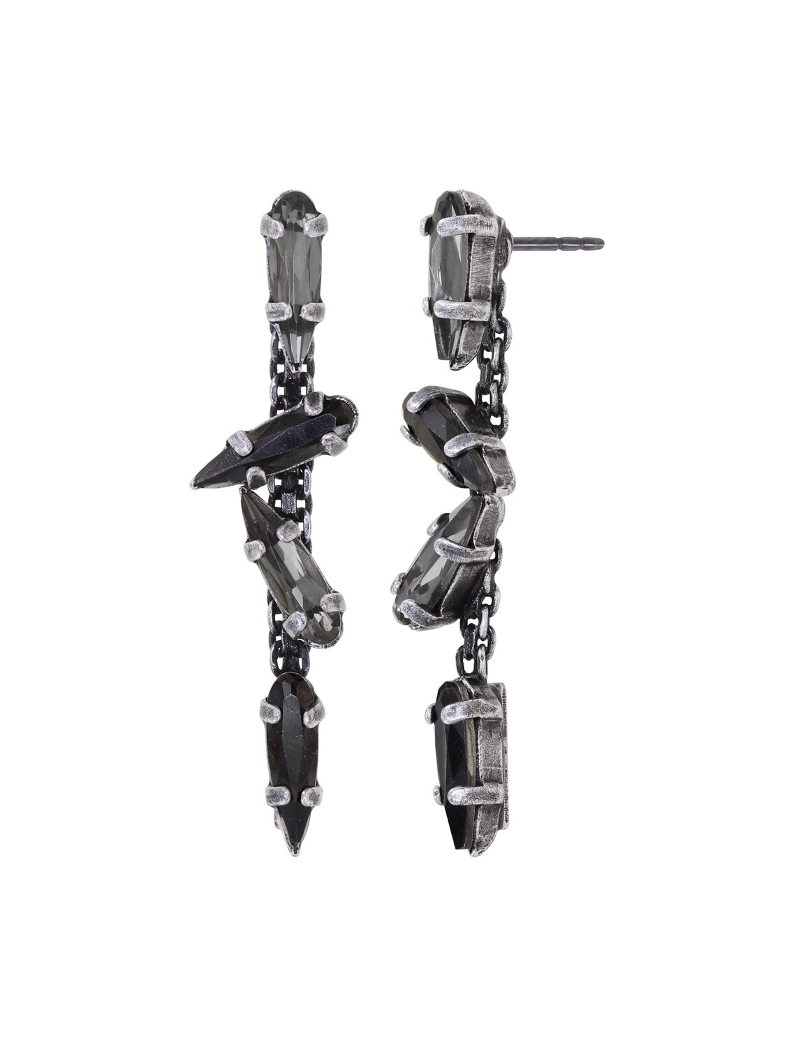 Konplott Ohrstecker baumelnd "Jumping Drops" black dark