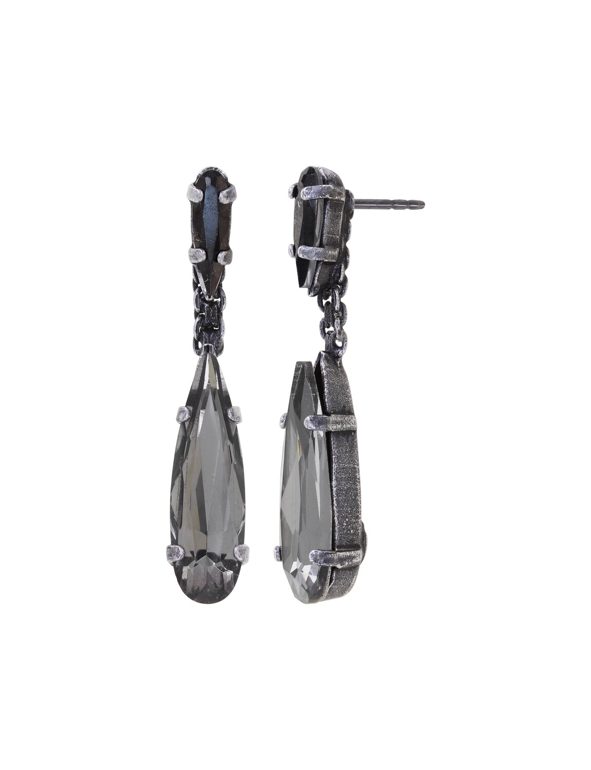 Konplott Ohrstecker baumelnd "Jumping Drops" black dark