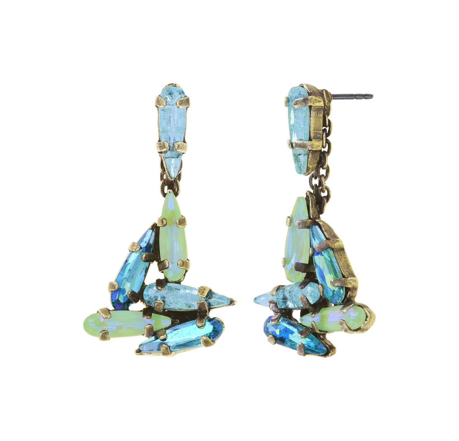 Konplott Ohrstecker baumelnd "Jumping Drops" green