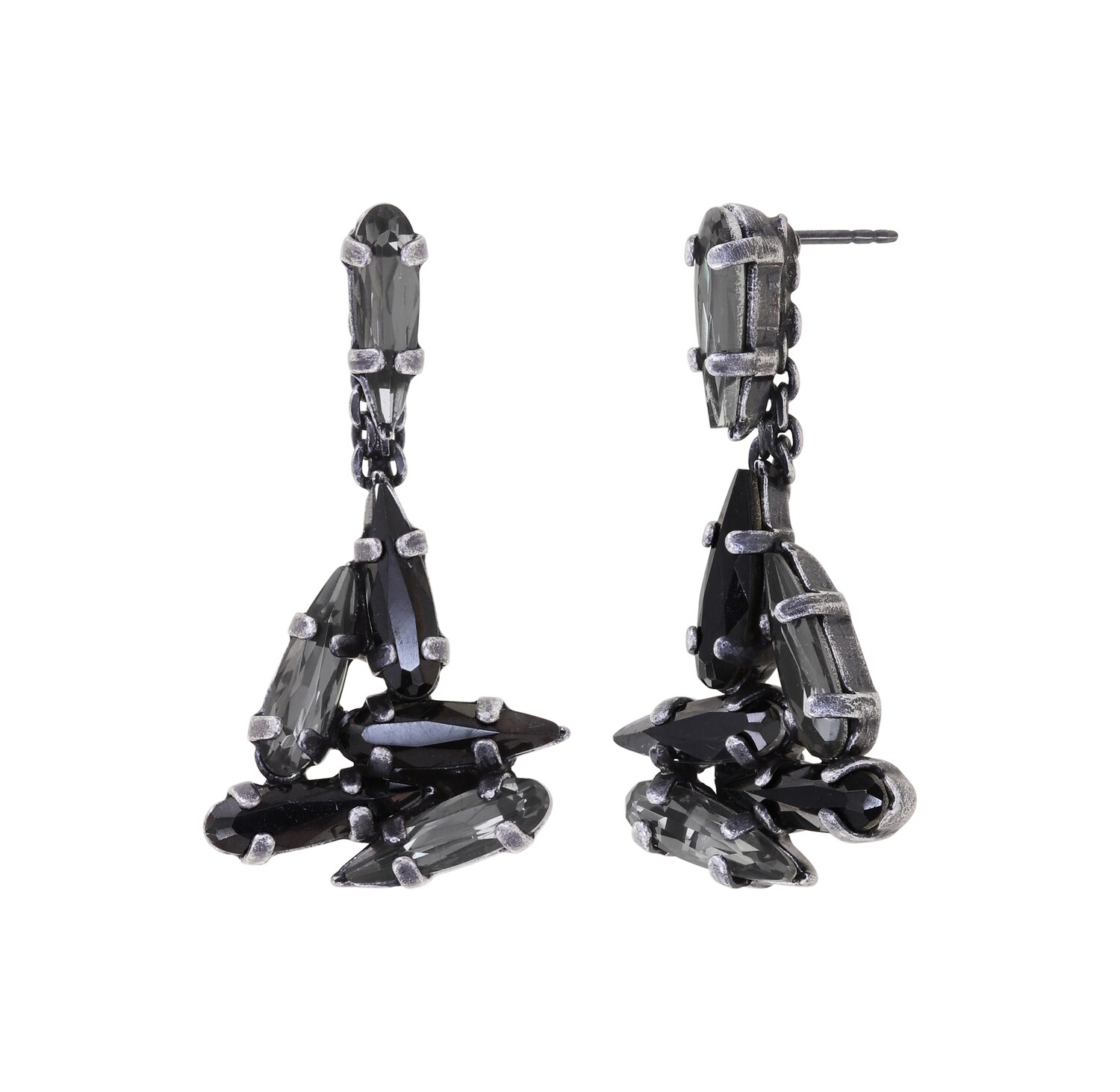 Konplott Ohrstecker baumelnd "Jumping Drops" black dark