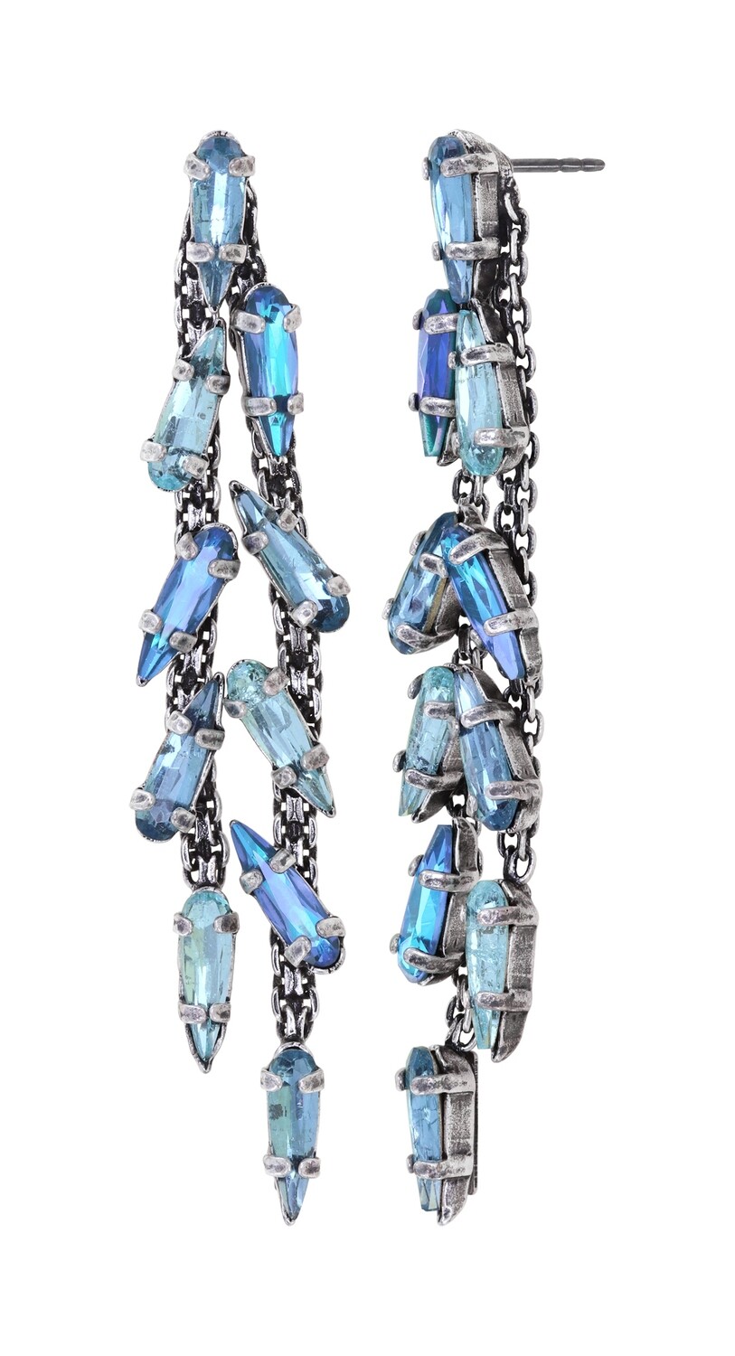 Konplott Ohrstecker baumelnd "Jumping Drops" blue