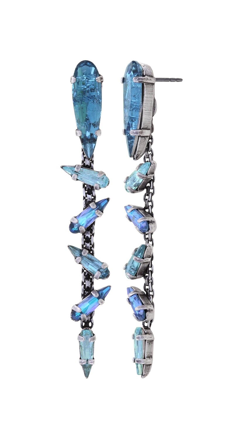 Konplott Ohrstecker baumelnd "Jumping Drops" blue