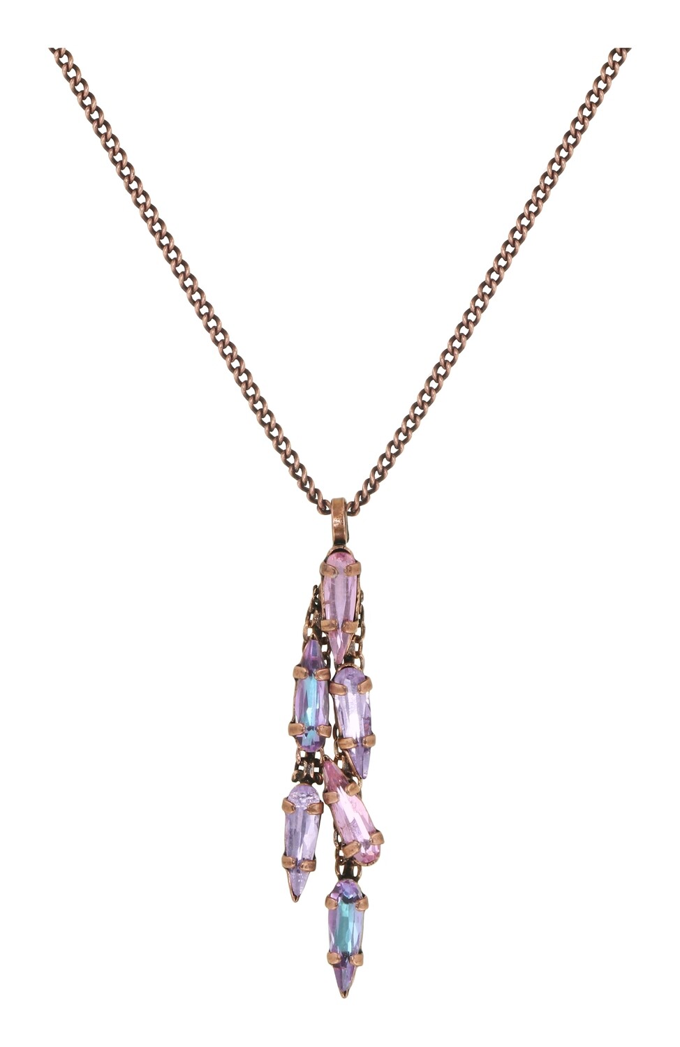Konplott Kette Anhänger "Jumping Drops" beige/lila