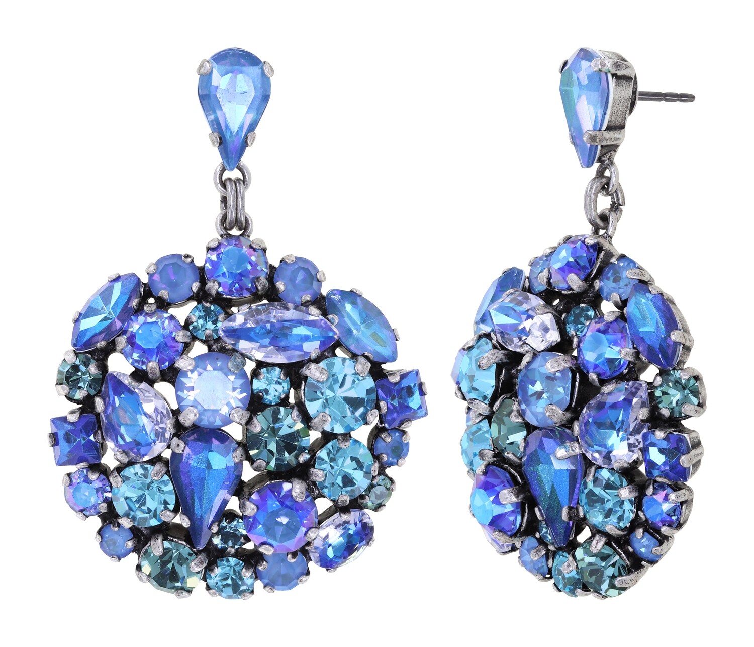 Konplott Ohrstecker baumelnd "Ballroom" blue